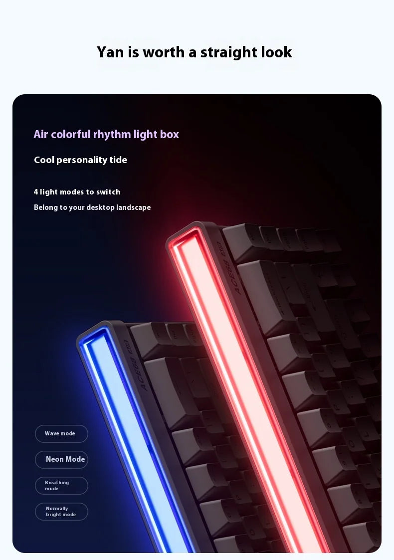 MCHOSE ACE68 Air Magnetic Keyboard Magnetic Switch 8k Polling Rate 128k Scanning Rate RGB Light Box Customized Gaming Keyboard