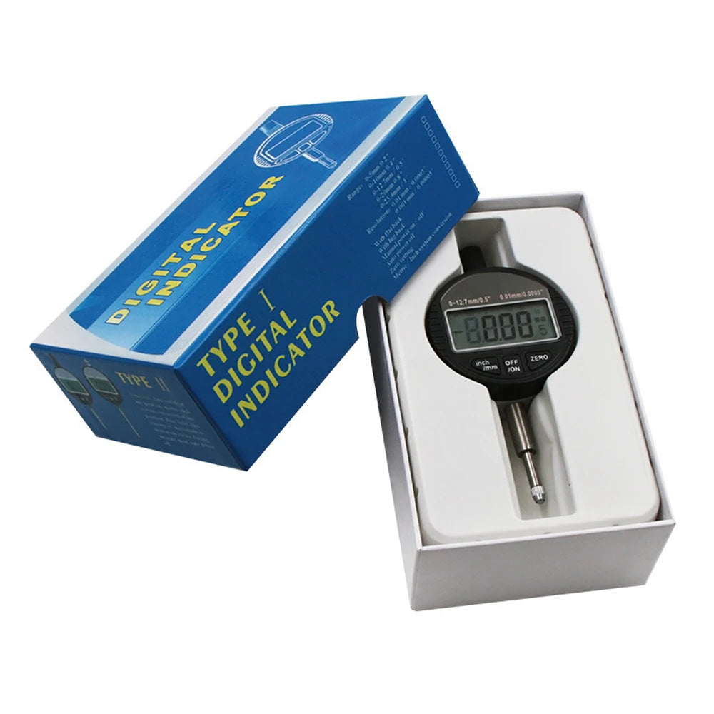 Digital Dial Indicator 0-12.7mm/0.5'' 0.01mm with Mini Magnetic Base Holder Adjustable Universal Gauge Caliper Measuring Tools