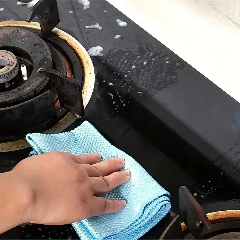 Microfiber Fish Scale Dishcloths Kitchen High Absorbent Oil-proof Washing Rag Glass Window Wipe Cloth Household Cleaning Cloths