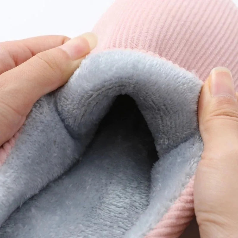 Women's Men's Plush Anti-Slip Thermal Indoor Outdoor House Slippers Winter Warm Soft Sole Home Comfort Casual Shoes