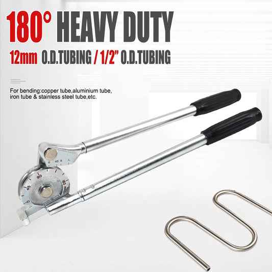 180 ° Heavy Duty Tube Bender 12mm/1/2'' O.D.TUBING 0-180 Degrees Pipe Bender and Tube Bending Manual Machine Tools