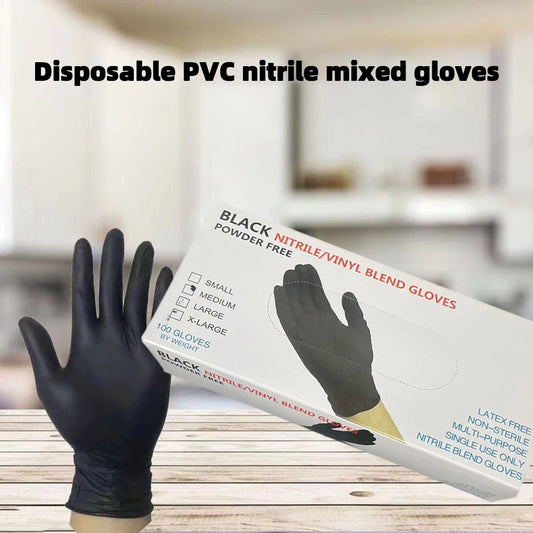 Disposable black gloves, multi-purpose, latex-free, sterile, medical, cooking, home use, easy, simple and clean