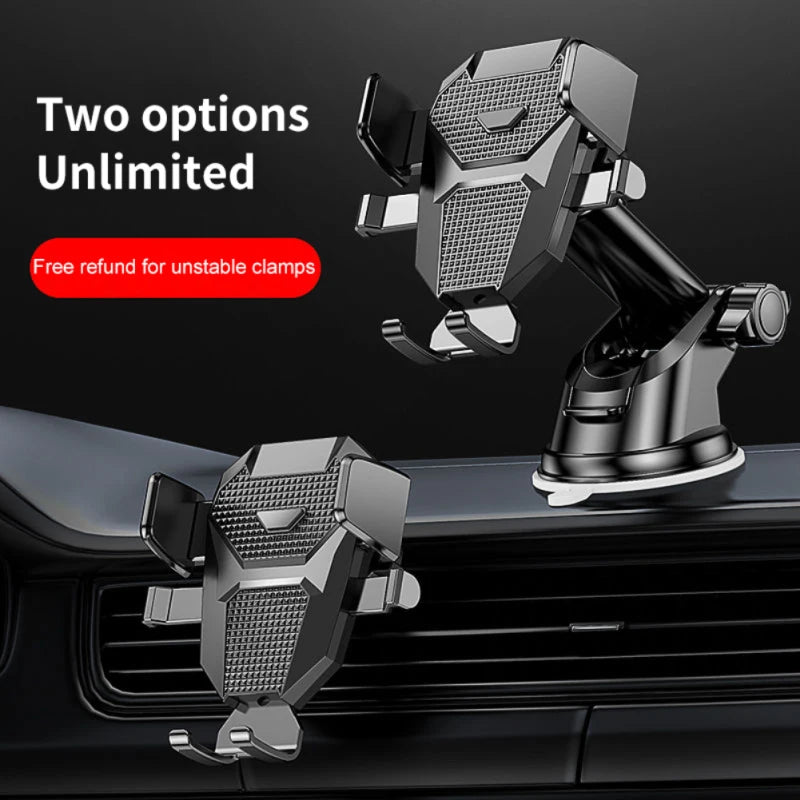 2024 Sucker Car Phone Holder Auto Mount Stand GPS Telefon Mobile Cell Support For IPhone 13 12 11 Pro Xiaomi Huawei Samsung