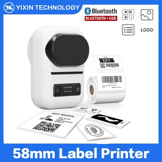 58mm PT260 Mini Portable Thermal Printer Lightweight Photo Pocket Printer Wireless BT Connect For Label Price USB Cable Printer