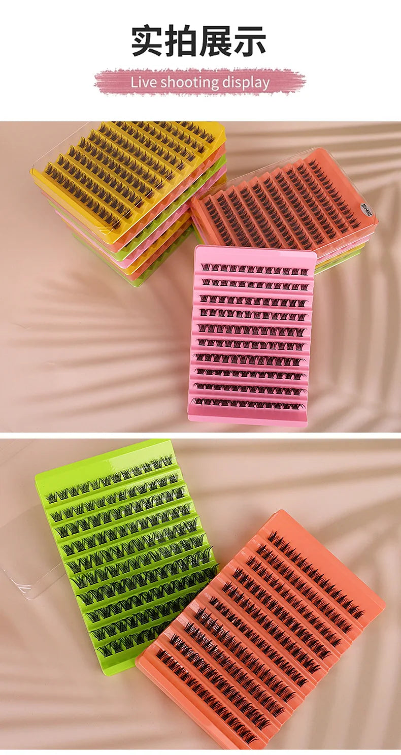 MIAOJIE Lash Clusters 120pcs Cluster Lashes 8-16mm Individual Lashes Natural Look D Curl Fluffy Cluster Lashes DIY Eyelash Exten