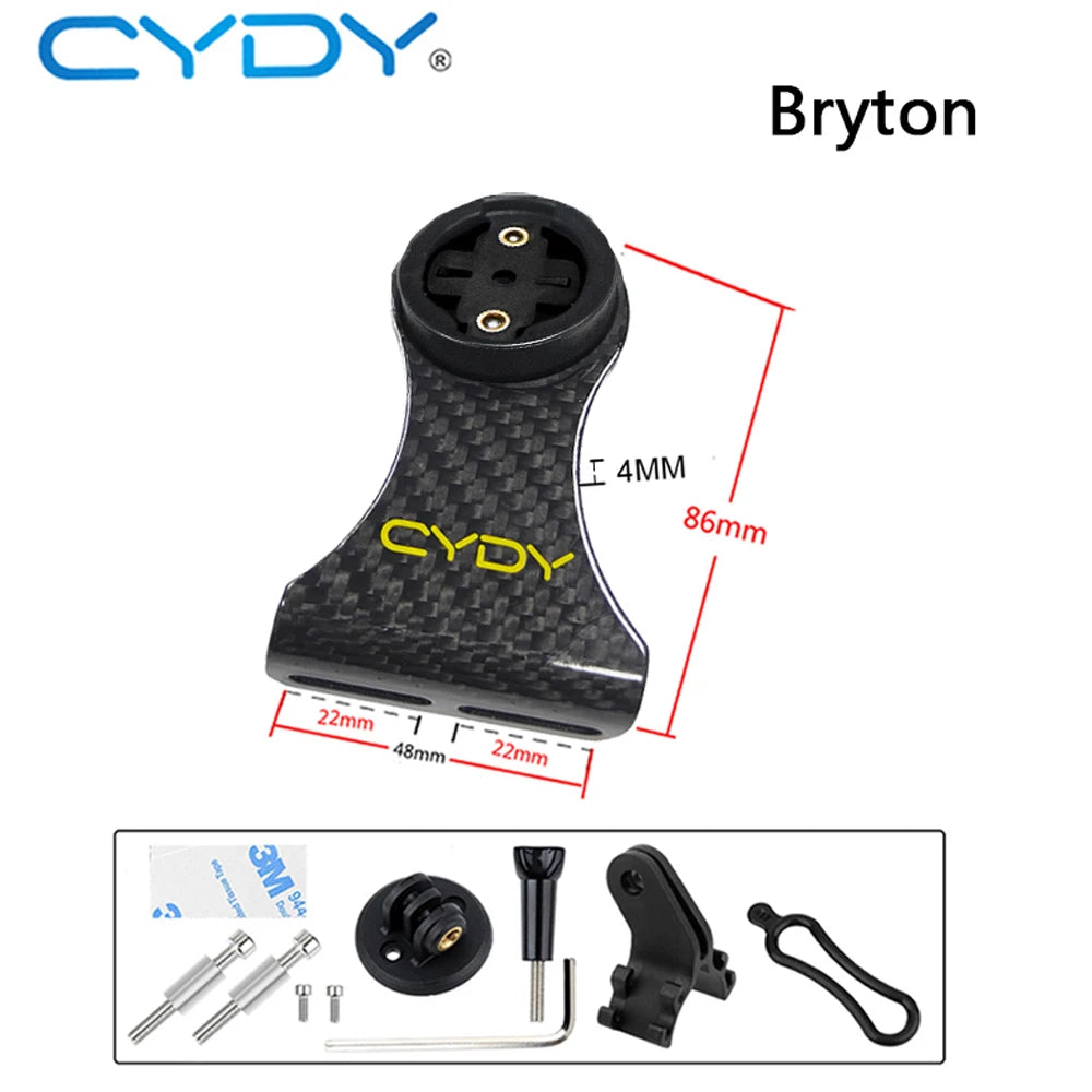 CYDY Carbon 3K Garmin Support For Bicycles Bryton Rider Whaoo Catey XOSS IGPSPORT MAGENE light holder MTB GPS Bike GOPRO Mount