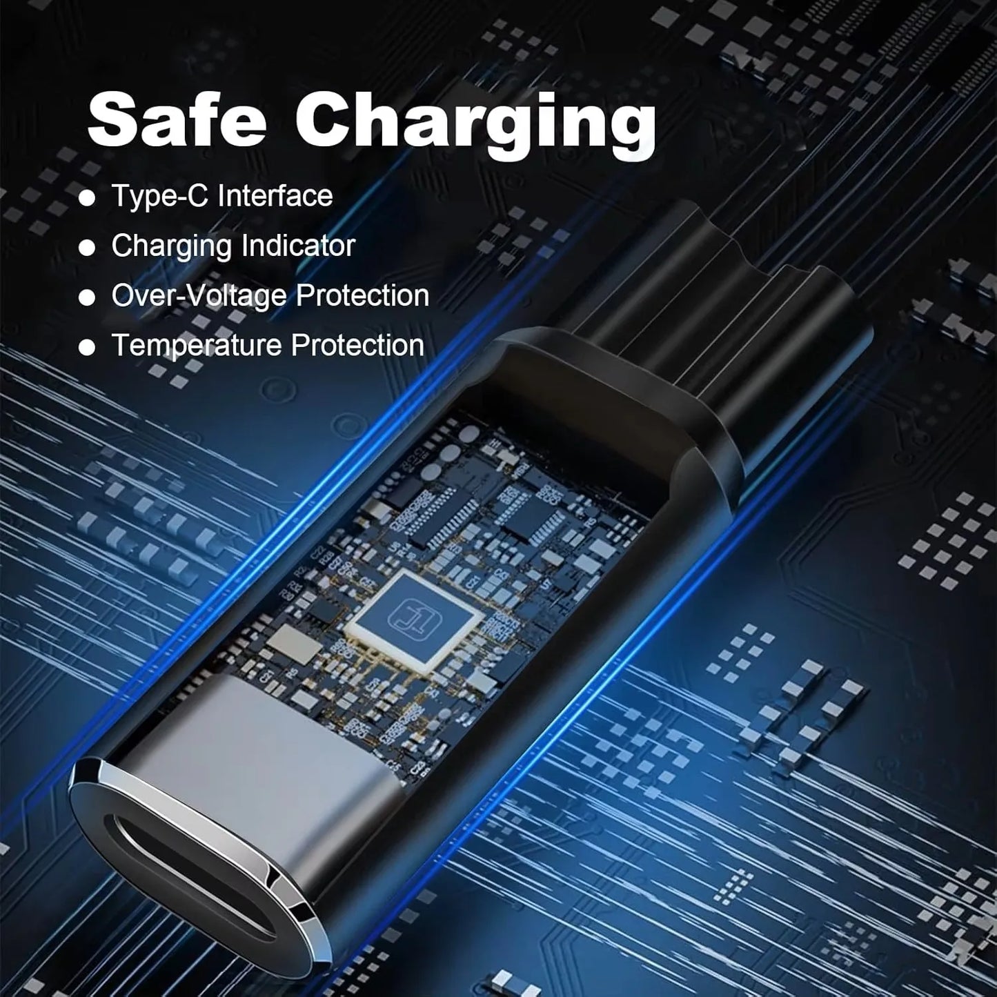 Hobo 5V Type-C Shaver Adapter Charging Converter for Philips One Blade QP2724 QP2834 QP4530 QP1924 with Charging Indicator