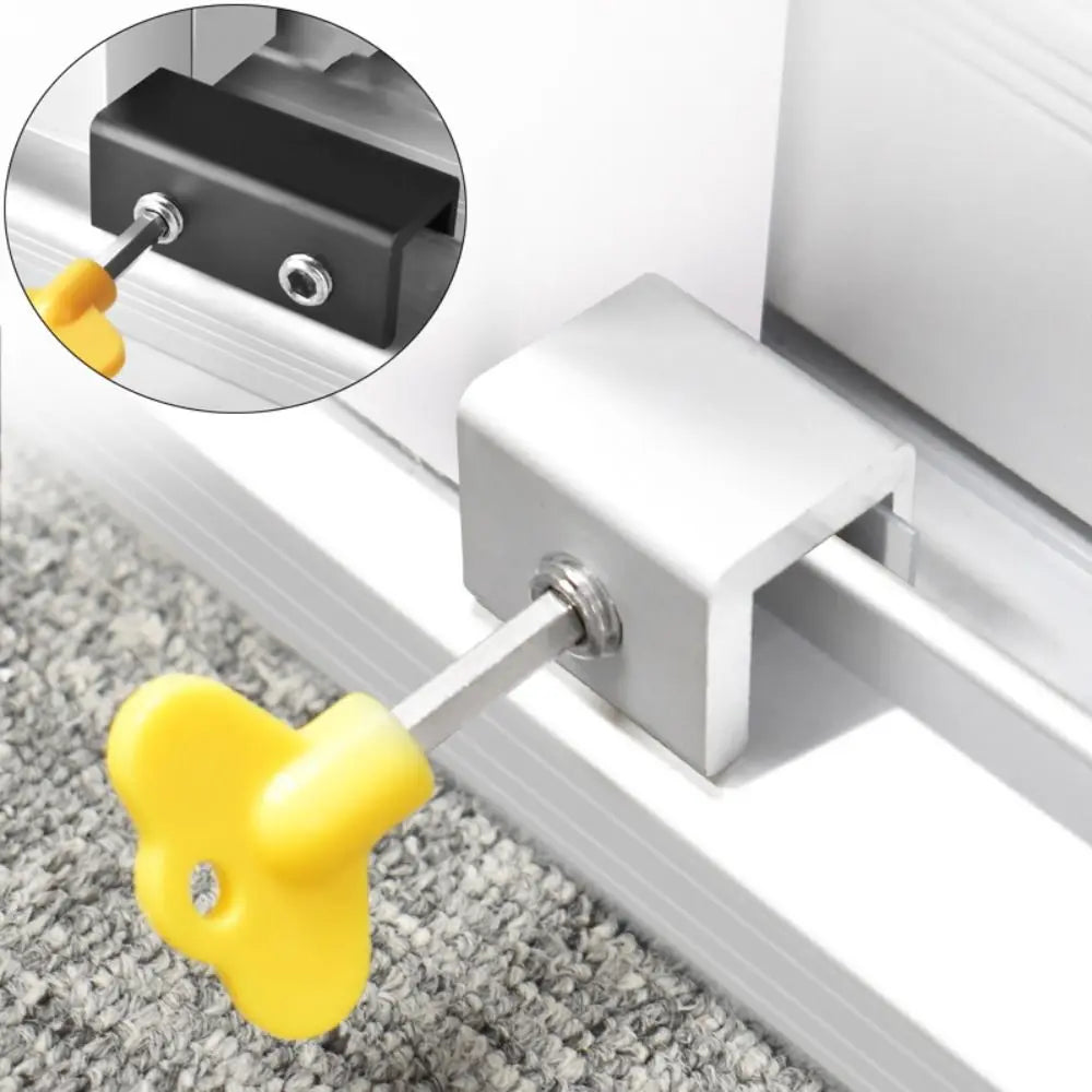 Useful Aluminum Alloy Sliding Window Locks Safety Unisex Protection Anti-Theft Limit Device Adjustable Window Safety Lock
