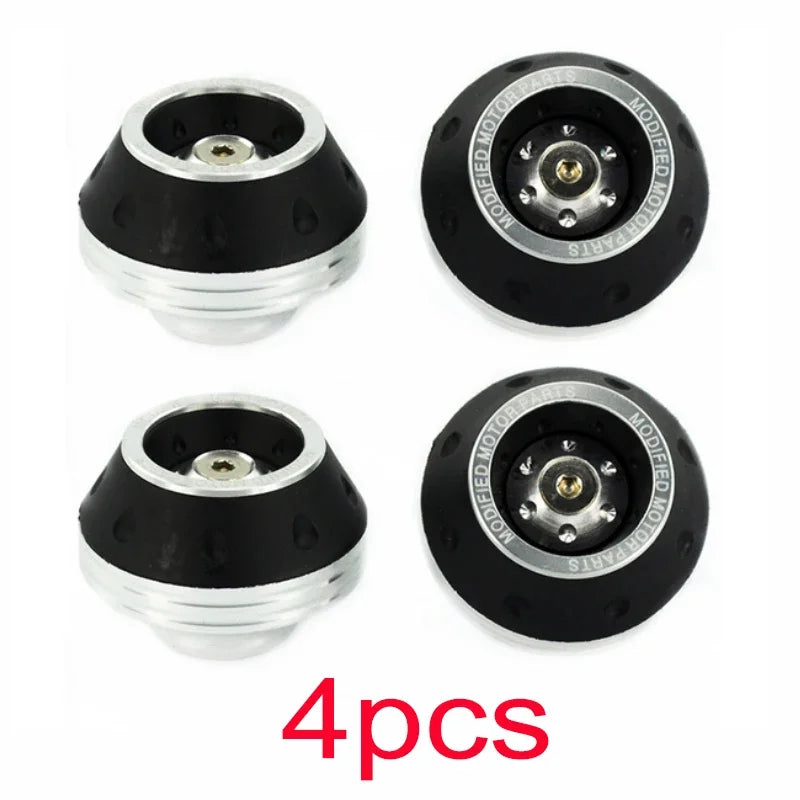 4PCS Universal Motorcycle Wheel Protection Crash Pad Motorbike Crash Protectors Alloy Motocross Falling Front Fork Slider Cups