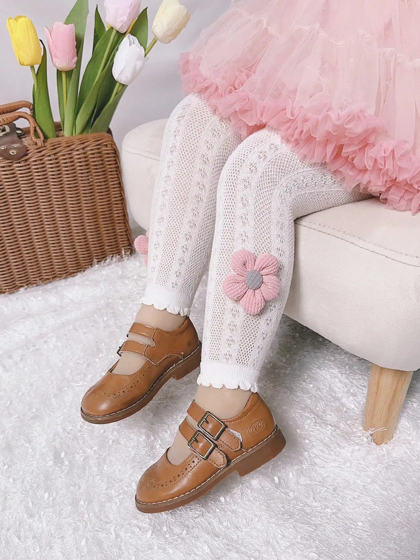 Summer New Children Breathable Knitted Leggings, Baby Solid Color Thin Mesh Lace Tights, Nine Pants for 1-14 Years Old Kids Girls