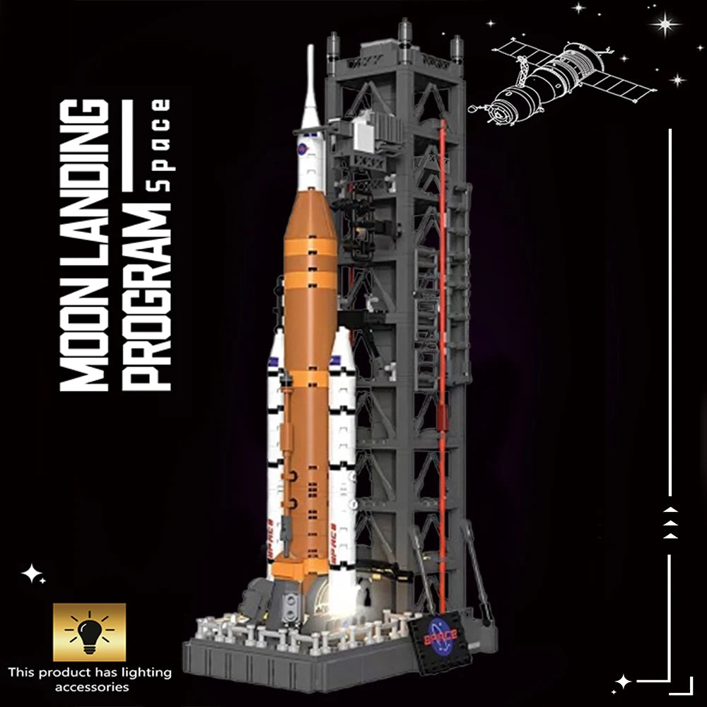 Technology Space Launch System Building Set Version Compatible Rocket Building Blocks Assemble Bricks Toys Gift For Children Kid