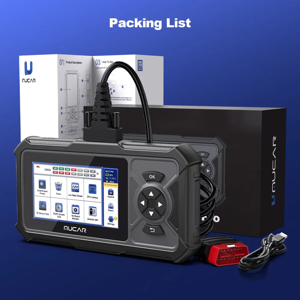 MUCAR CDE900/CDE900 PRO OBD2 Auto Diagnostic Tool car Scanner Tools full system 28 reset Code Reader Scan Tool 2+32G WIFI Update