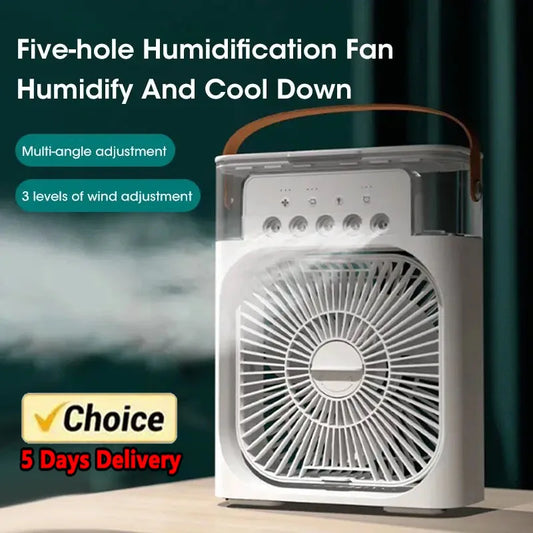 Portable 3 In 1 Fan AIr Conditioner Household Small Air Cooler LED Night Lights Humidifier Air Adjustment Home Fans Dropshipping