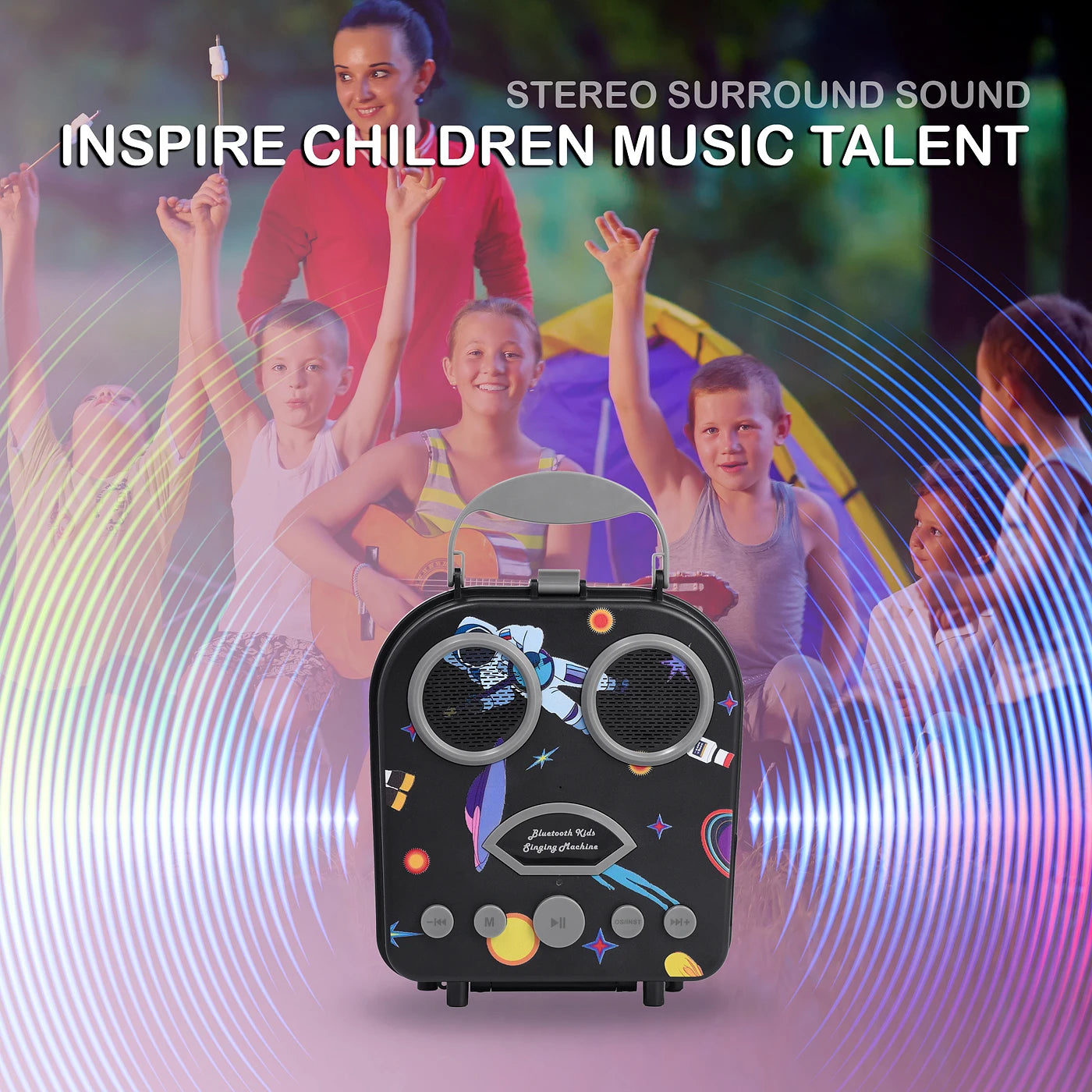 OEM China Manufacturer Children Ktv Girl Toys Kids Karaoke Singing Machine Speaker Portable Musical Machine With One Microphones