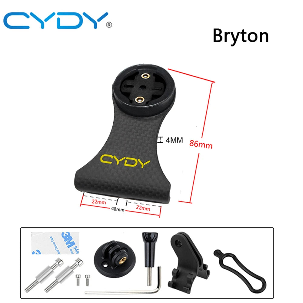 CYDY Carbon 3K Garmin Support For Bicycles Bryton Rider Whaoo Catey XOSS IGPSPORT MAGENE light holder MTB GPS Bike GOPRO Mount