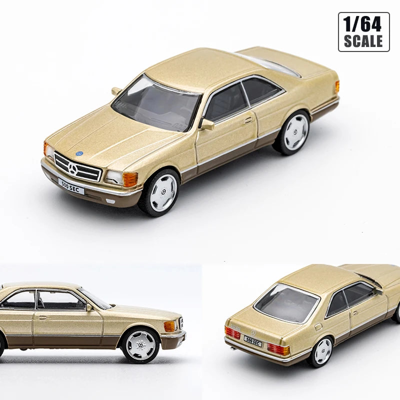 DCT 1/64 500SEC Model Sports Car Vintage Cars Classic Vehicle Diecast Car Collection Toy Station Vehicle