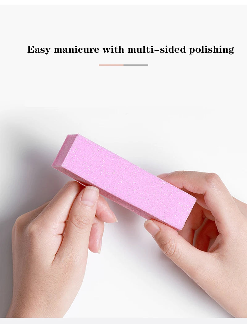 Pink Buffing Sanding Files Block Pedicure Manicure Care Sponge Nail Art Buffer Grindig Polishing No Hurt Nail Art Tools