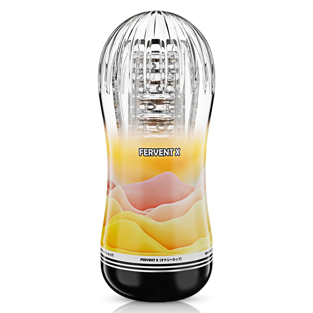 Male Masturbator Cup Soft Silicone Pussy Transparent Vagina Adult Goods Endurance Exercise Vacuum Pocket Sex Toy for Men