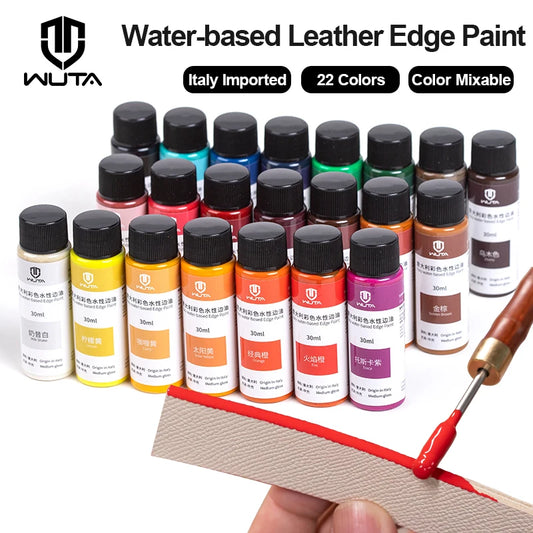 WUTA 30ml Professional Leather Edge Paint Oil Dye Edge Dressing Color Coats Leather Finish Supplies DIY Craft Leather Shoe Edges