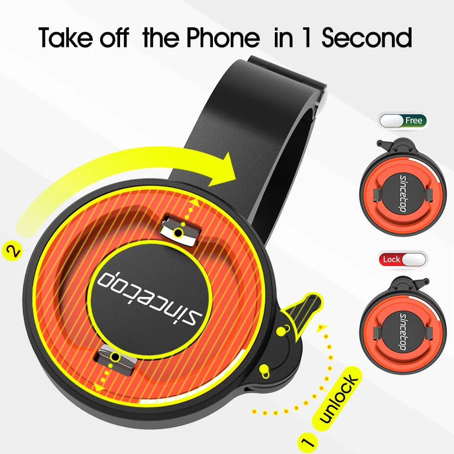 Motorcycle  Phone Holder Bicycle Phone Mount Moto MTB Road Mountain Bike Cellphone Bracket Accessories Quick Attach Lock