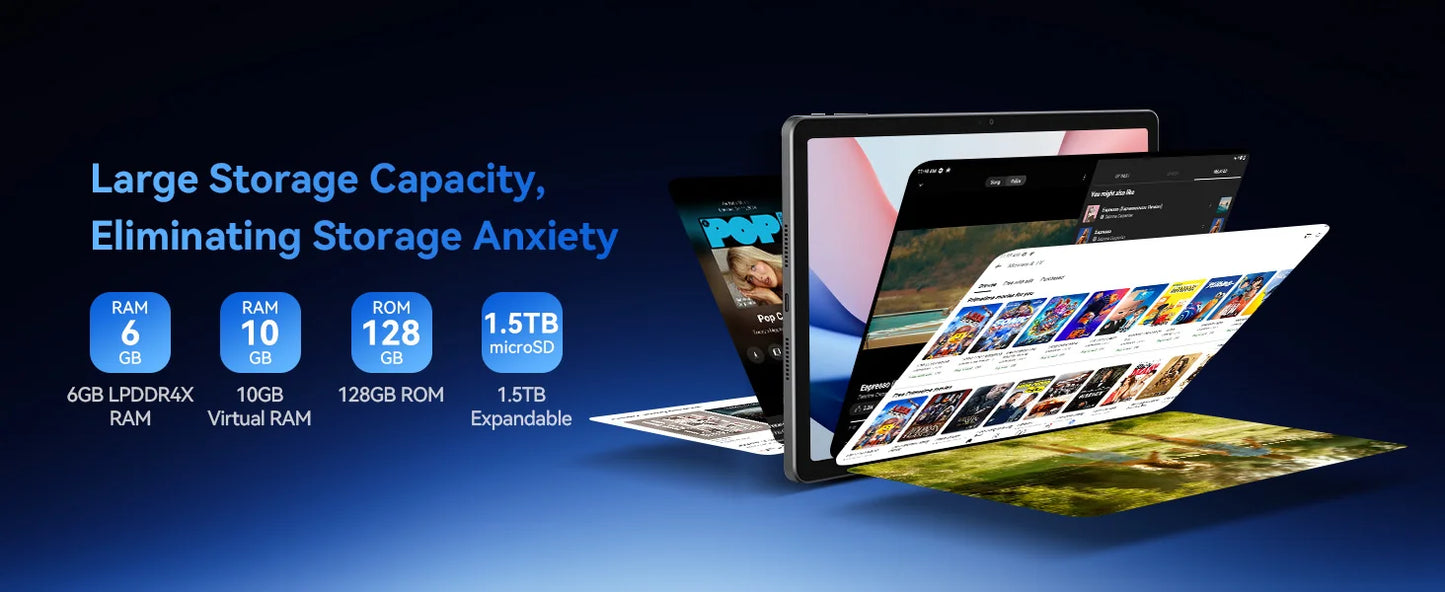 ALLDOCUBE iPlay 60 Pro Tablet 11-inch 90Hz Display 6GB+6GB RAM 128GB ROM Android 14 Helio G99 Octa Core 7000mAh 4G LTE&Wi-Fi
