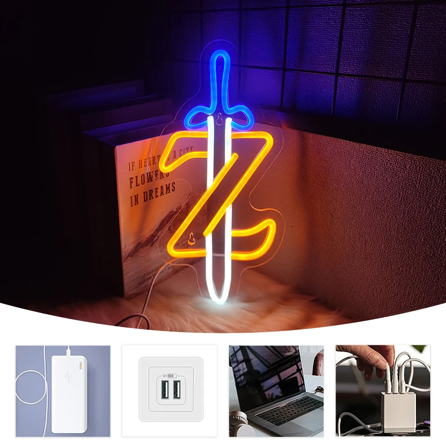 Game Theme Neon Signs, Childhood Memories Icons, Used For Art Decor In Game Rooms, Bedrooms, Bar Parties, Offices And Man Caves.