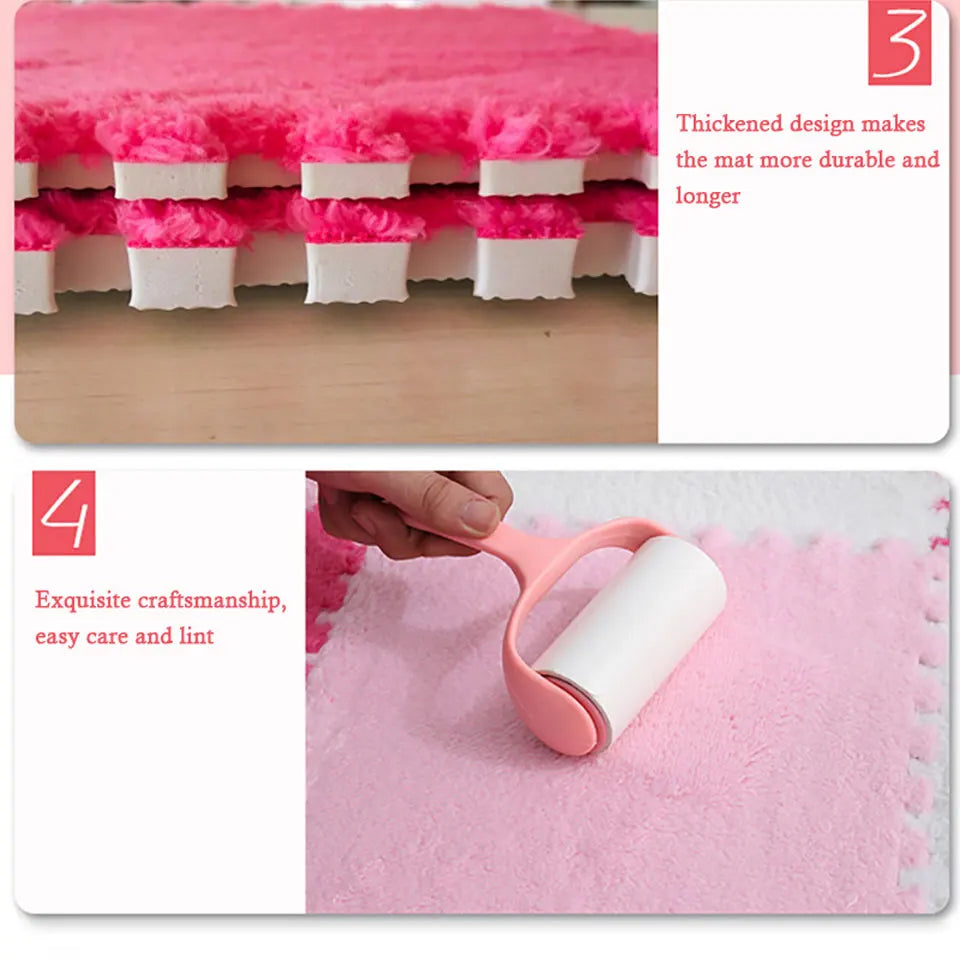 Soft Plush  Baby Play Mat EVA Foam Children's Carpet Interlocking Exercise Tiles Floor Carpet And Rug for Kids Pad 30*30 CM