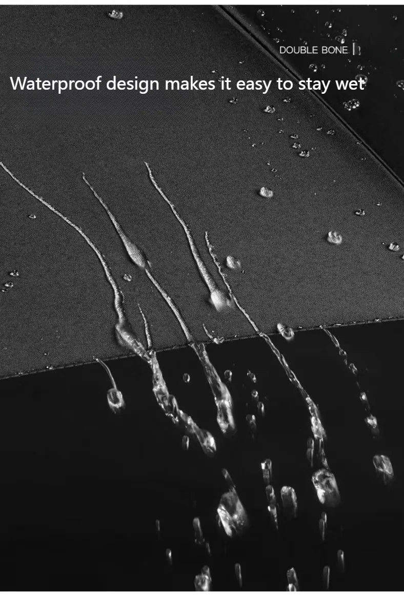 12 Bone Black Glue Fully Automatic Umbrella With Thick And Durable Keel Three Fold Umbrella UV Resistant Folding Umbrella 12 Bon