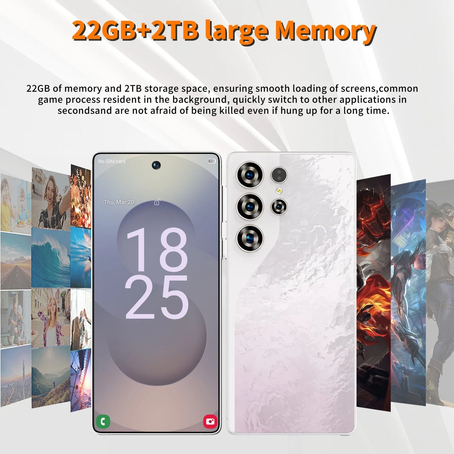 HOT 2025 new S25 Ultra original intelligent 5G dual card dual standby Android 15 system global version phones 8000mAh battery