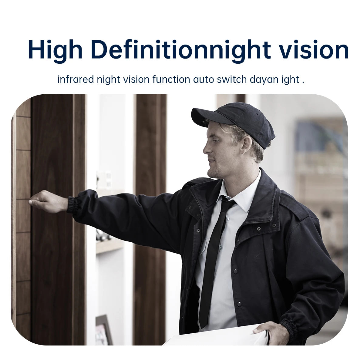 JOOAN 2K HD wireless doorbell camera, smart doorbell video Home Intercom HD night vision 2.4G WIFI rechargeable security doorbel