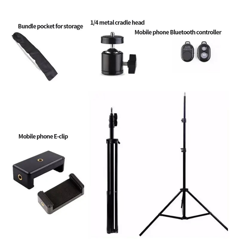 Live Broadcast Tripod Landing Type Camera Anchor Selfie Light Frame Metal Thermometer Holder