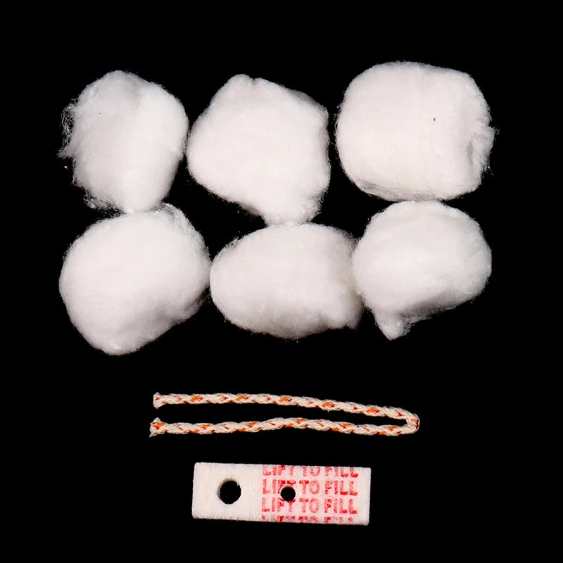 Kerosene Lighter Oil Absorbent Cotton Wicks Pads Kit Replacement Parts