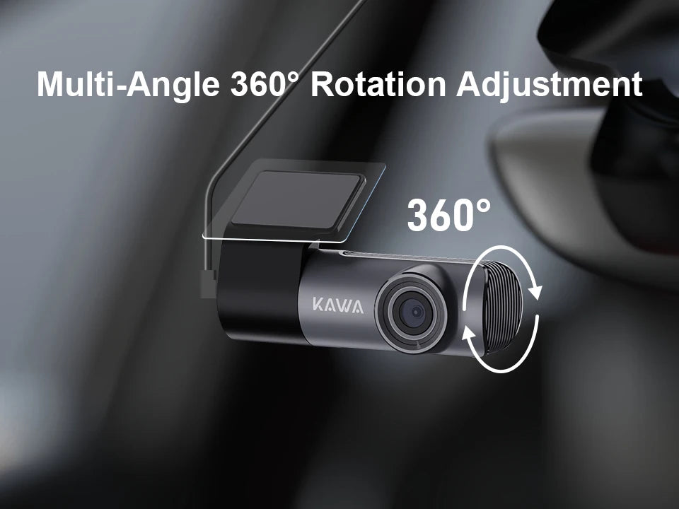 2K Dash Cam For Cars DVR Recorder Front Dash Camera KAWA D5 Emergency Video Recording EN,RU,FR,JP Voice Control WiFi APP Monitor