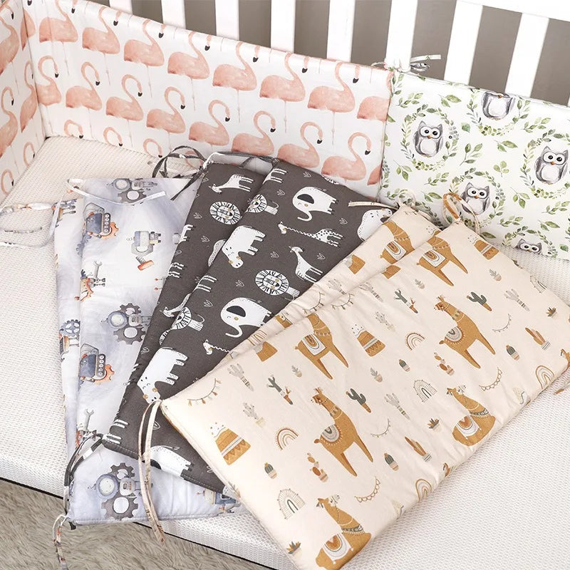Four Seasons Universal Crib Around Baby Bed Bumper Newborn Bed Guardrail Anti-collision Removable Washable Baby Bed Safety Rails