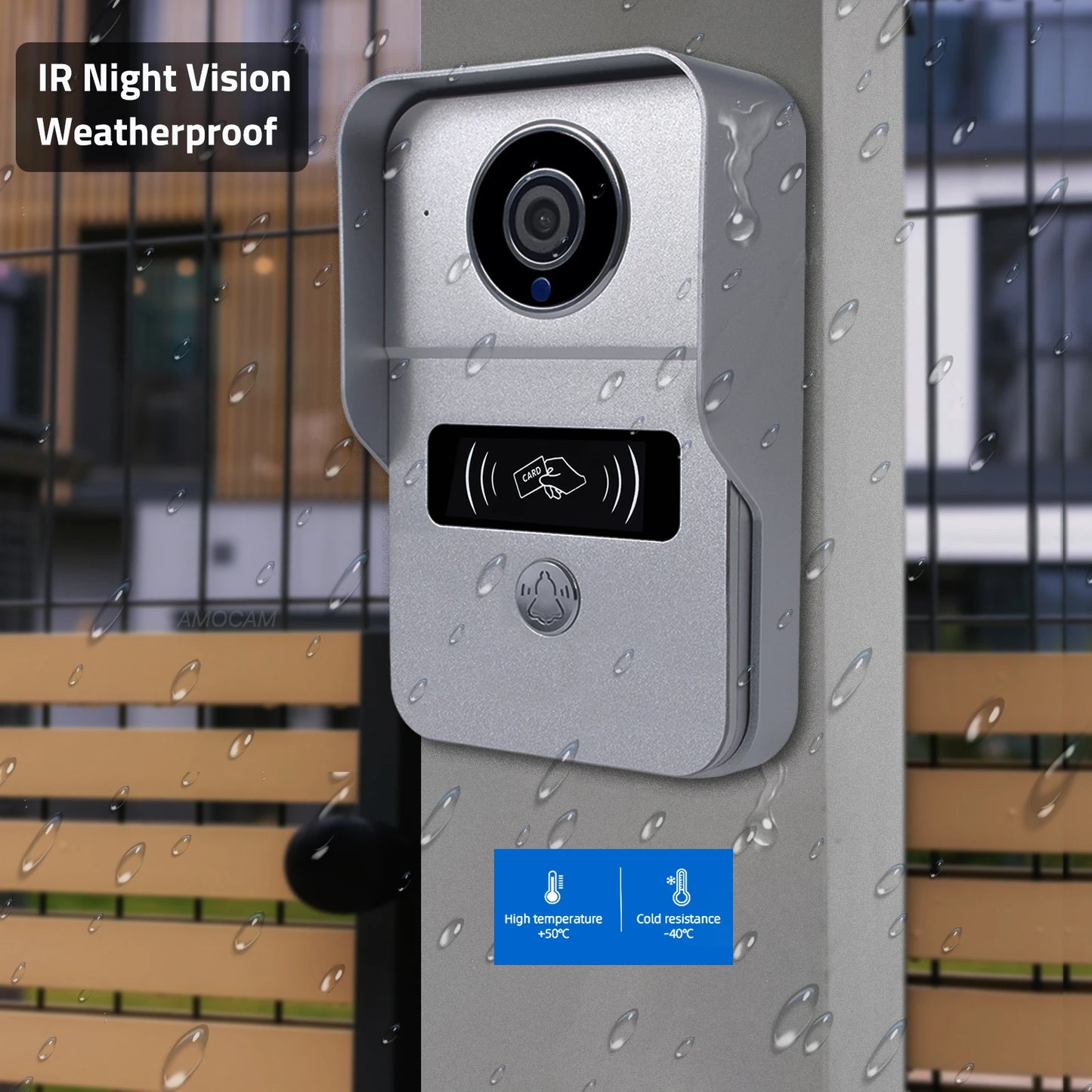 2 Wire Digital Video Intercom System 10.1 Inch Wireless WIFI Monitor 1080P Doorphone Camera Video Doorbell Card Tuya App Unlock