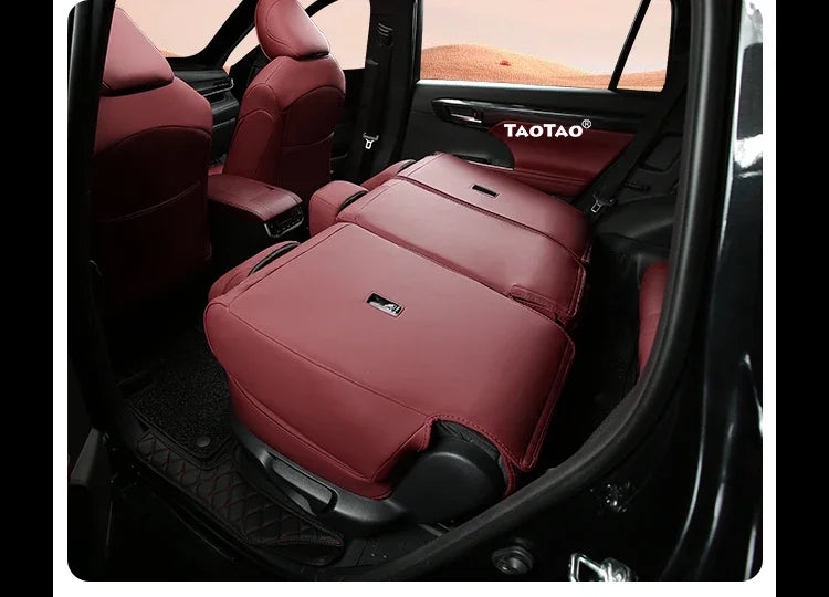 Custom Fit Highlander Car Seat Covers for Select Toyota Highlander Full Set Three-Row Second Row 2020 2021 2022 2023 2024