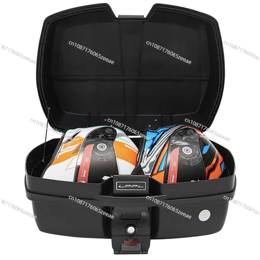 45L Motorcycle Tour Tail Box Motorcycle Luggage Box Top Case with 2 Keys Multifunctional  for Luggage Storage