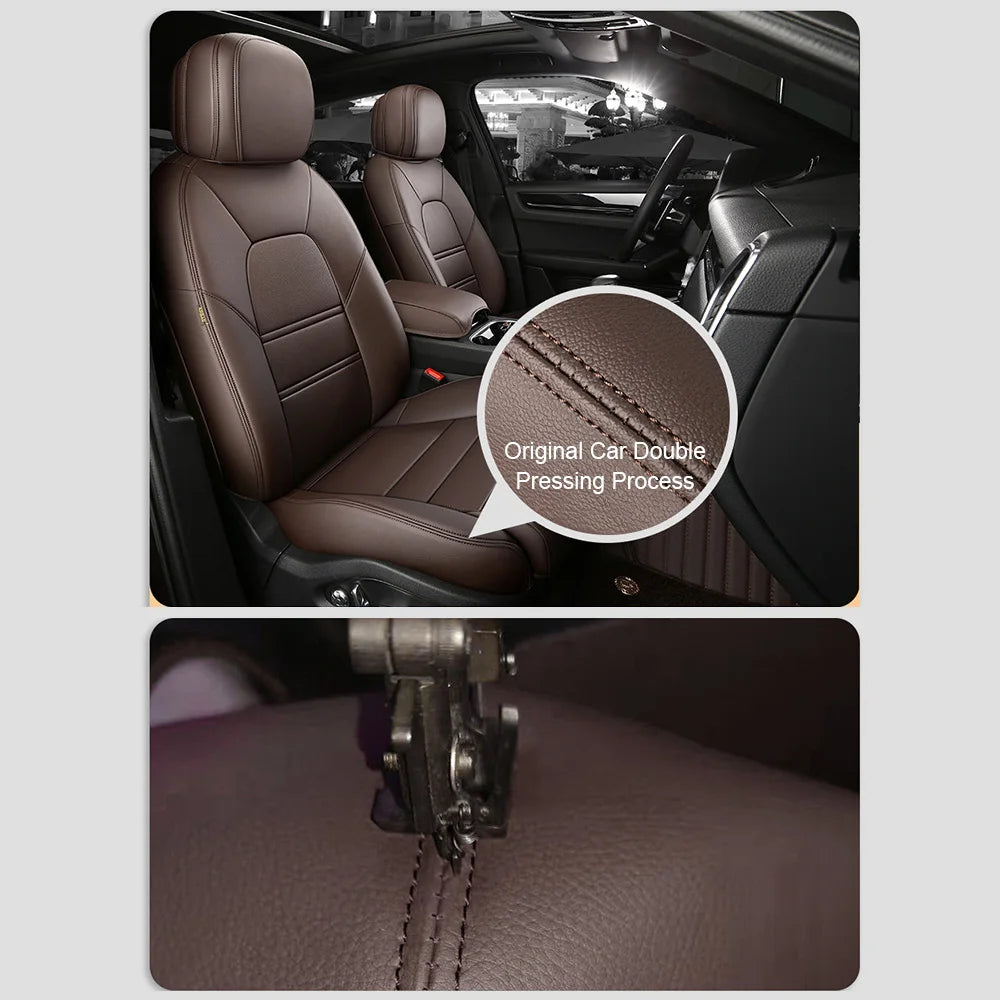 For Land Rover Range Rover Velar 2017 2018 2019 2020 Faux Leather Custom Car Seat Covers Full Set Interior Protector Accessories