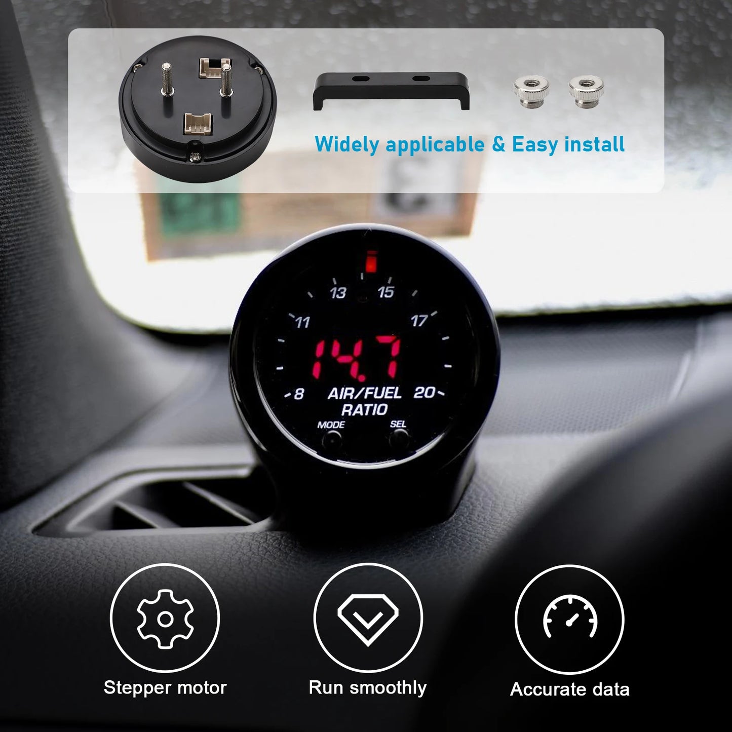 CNSPEED Car New O2 Air Fuel Ratio Gauge Kit EM 30-0300  X-Series Wideband LSU 4.9 0258017025 Oxygen Sensor for Car Oxygen Sensor