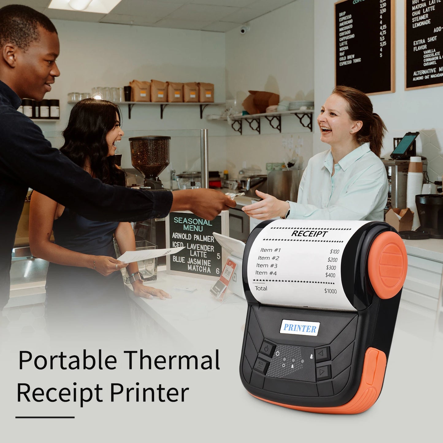 80mm Portable Thermal Printer Wireless Bluetooth Mobile Pocket Bill Printer Android Phone PC Printer MTP-3 Thermal Printer