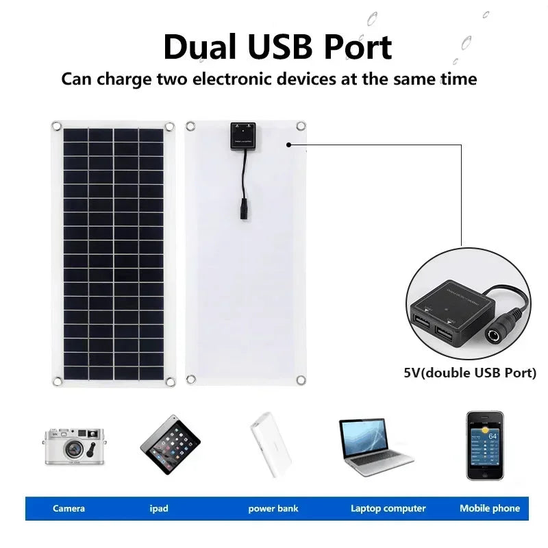 20W-1000W Solar Panel 12V Solar Cell 100A Controller Solar Panel for Phone RV Car MP3 PAD Charger Outdoor Battery Supply Camping