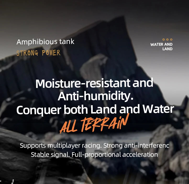 JJRC Q183 Rc Tank Car Track Remote Control Cars Off Road 4X4 2.4G Amphibious Crawler Truck Climbing Electric Model Vehicles Toys