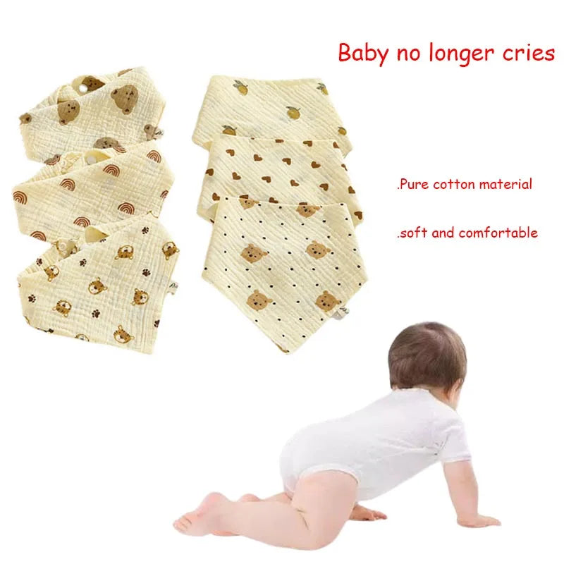 1PC Baby Cotton Soft Soothe Appease Square Towels Infant Color matching Bandana Handkerchief Muslin Burp Cloths Feeding Bibs