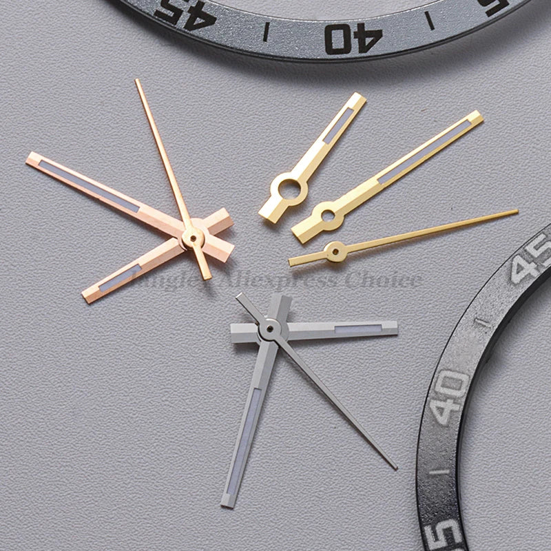 Silver Needles NH35 NH36 Watch Aiguille Hands C3 Super Lume Pointer Baton Style Datejust Hands Polished for Automatic Movement