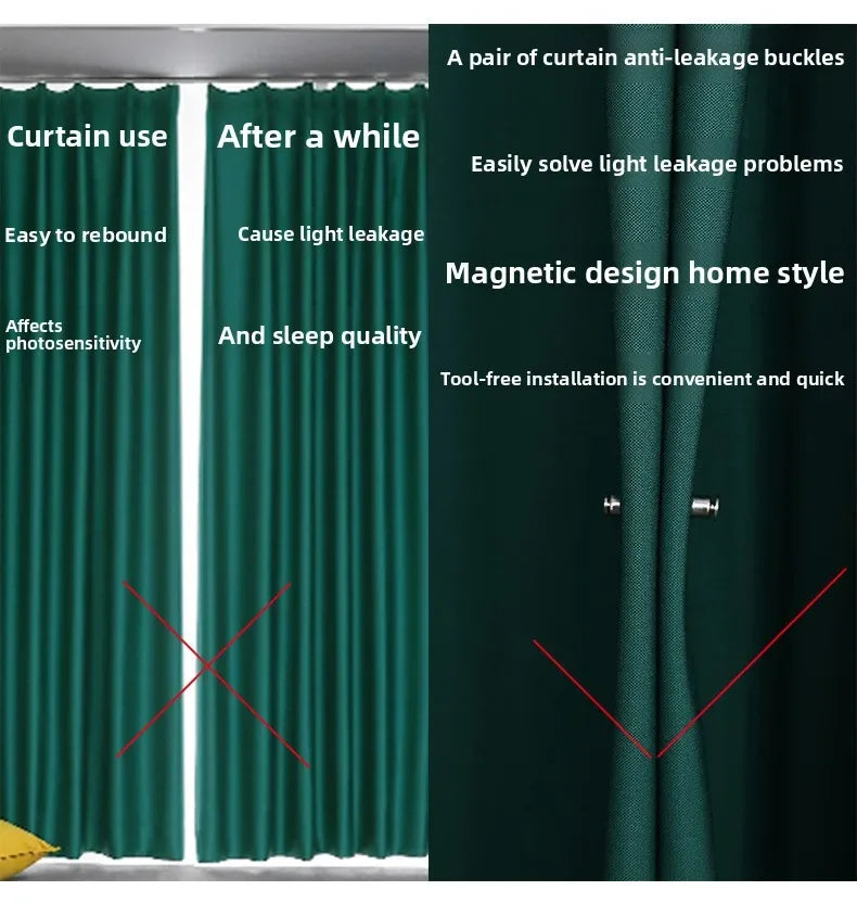 Strong Magnetic Clips Grab a Curtain Parts Bedroom Curtains Accessories Flexible Rails for Curtains Curtain Tongs Pin Magnets