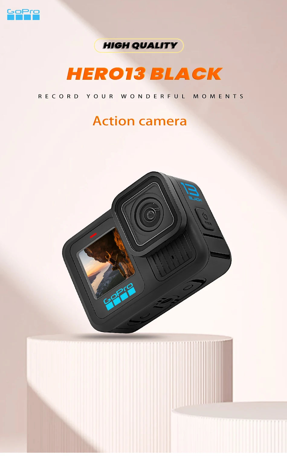 GoPro HERO 13 Black Action Camera HyperSmooth6.0 5.3K60fps Video 27MP Go Pro13 helmet Vlog Sport Camera