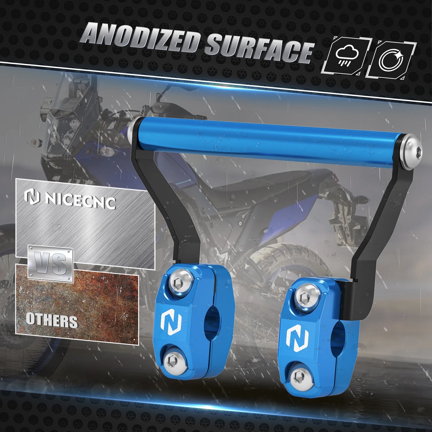 12MM Motorcycle GPS Mount Bracket For Yamaha 2019-2024 2023 Tenere 700 T700 XTZ700 Aprilia Tuareg 660 2022-2024 Tenere 700 Rally