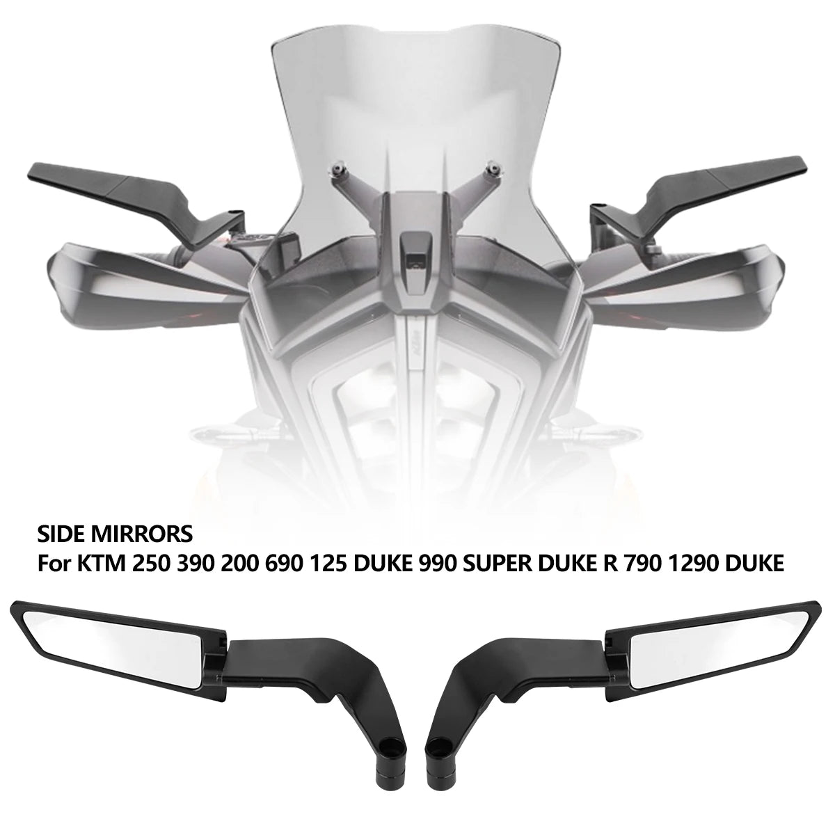 Motorcycle Mirrors Wind Wing Side Rearview Rotate Adjustable Mirrors For Honda YAMAHA MT07 BMW KTM Kawasaki DUKE Accessories