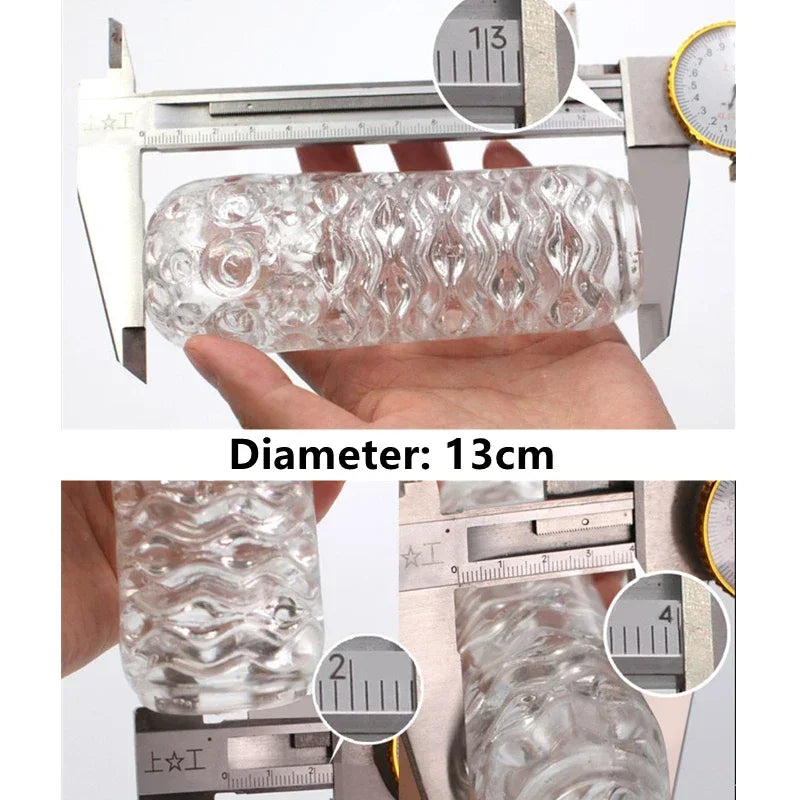Transparent Male Masturbate Cup Penis Sex Toys for Men Endurance Exercise Soft Pussy Aircraft Cup Artificial Vagina Cock Sleeve
