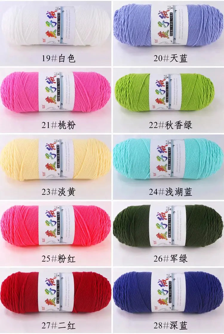 1Pc 200g Milk Cotton yarn for hand knitting Acrylic Crocheting Thread Yarn Crochet Doll sweater bag blanket slipper